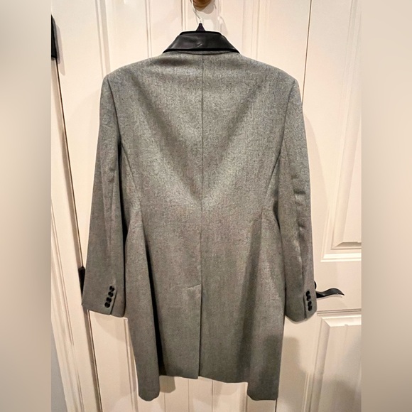 Lauren Ralph Lauren Vintage Sz 10 Long Jacket Leather Trim Wool Polo Preppy EUC - Picture 5 of 13